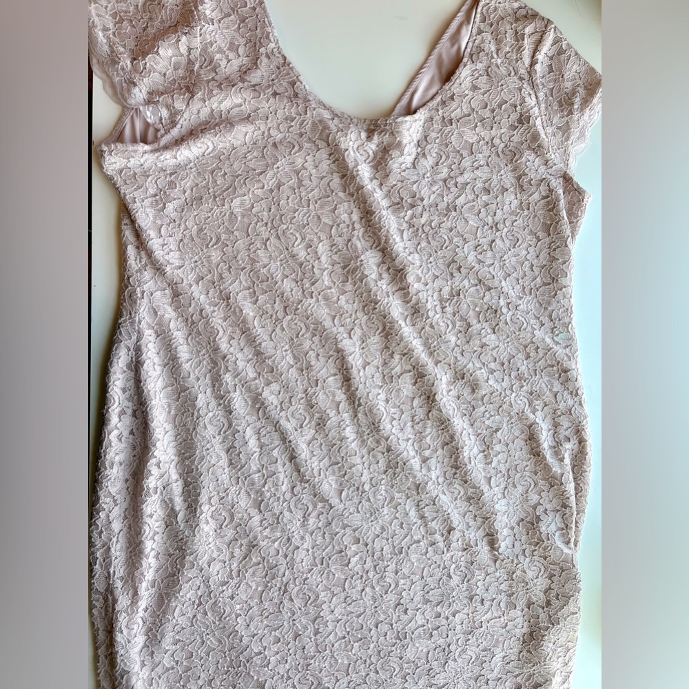 Blush lace mini dress 2X